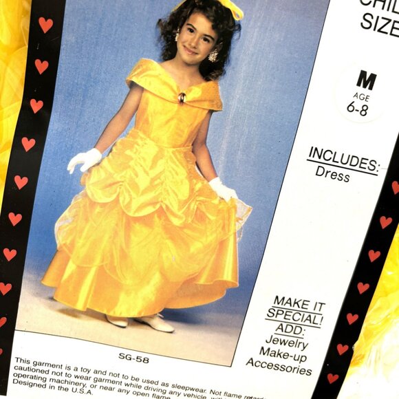 Belle Yellow Iconic Dress Gown Secrets Nunley Collection Child 6-8 NWT NOS - Picture 2 of 15